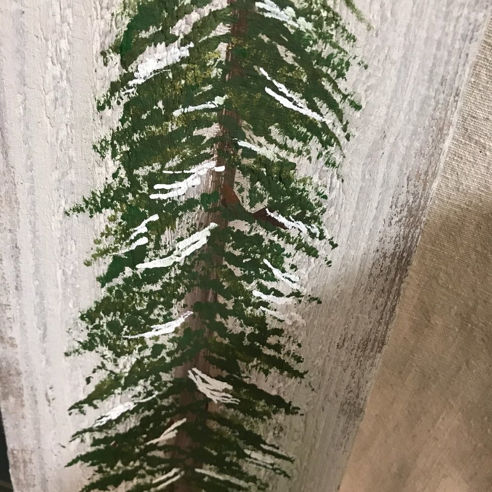 Handpainted Barn wood plank Christmas tree rustic - Picture 5 of 5